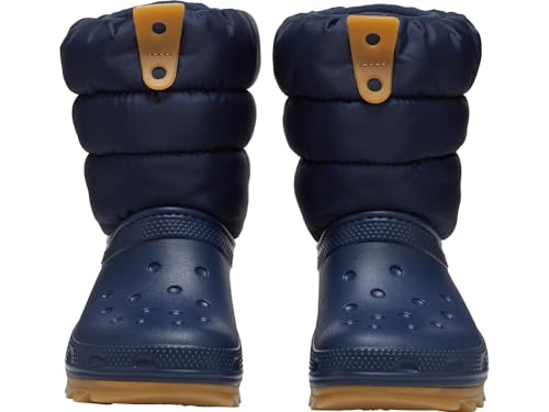 Crocs Unisexe Enfant Classic Neo Puff Boot K Bottes, Navy/Gum, 30/31 EU