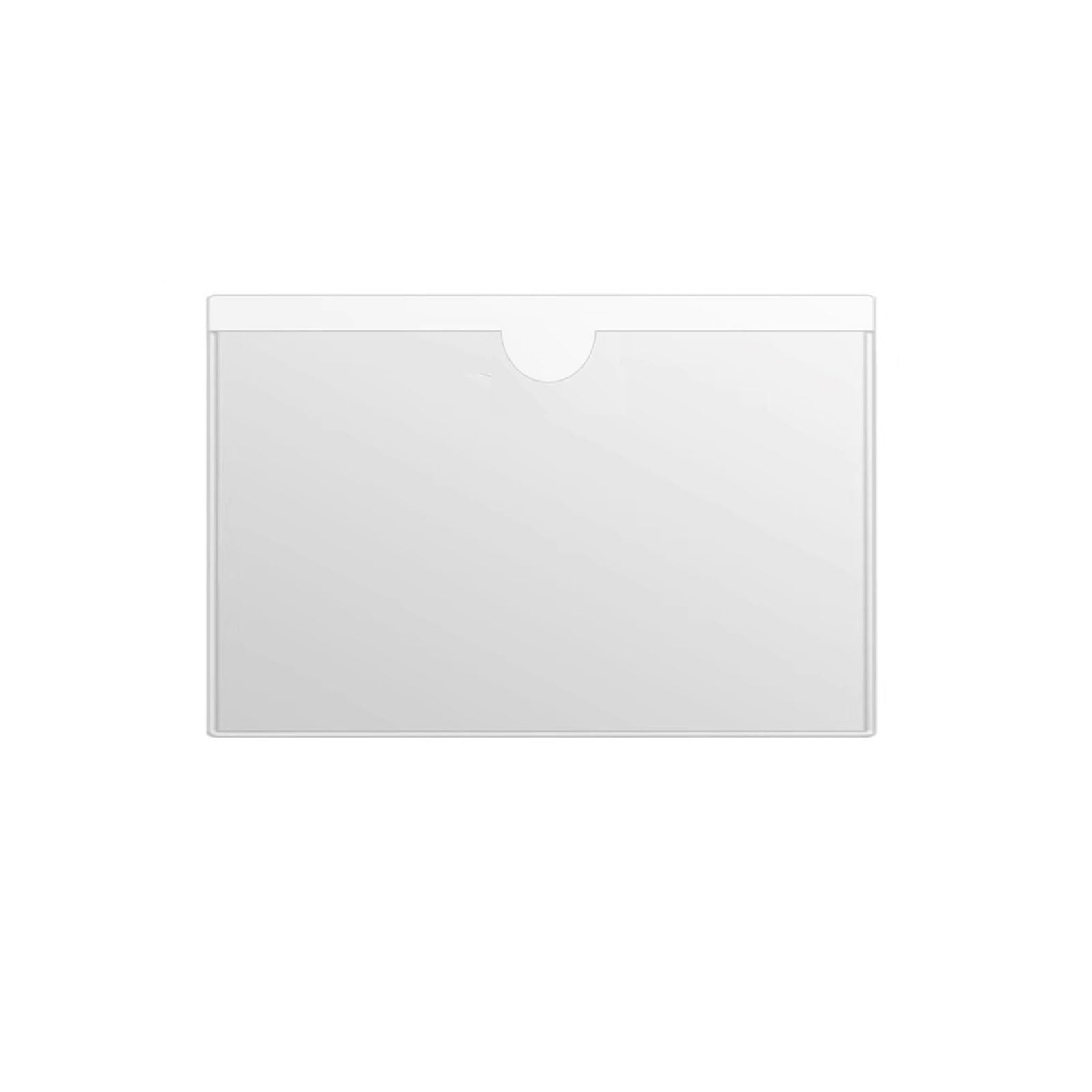55 Stück Etiketten Kartenhalter Wasserfest Transparent Beschriftungsfenster in 18 Größen Visitenkartentaschen Selbstklebend für Büro Zuhause Schule(Size:23 * 10CM)