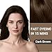 Farndu Dark Brown Hair Dye Shampoo for Women Men, 3 in 1 Hair Color Shampoo Dye for Grey Hair Coverage Champu Para Canas Mujer