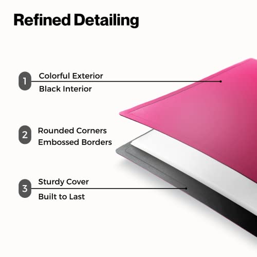 Cranbury Pink Presentation Binder With Sleeves - 8.5X11 Presentation Book, 24 Pockets Display 48 Pages, 8.5 X 11 Folder With Clear Sheet Protectors, Letter Size Document Portfolio, Archival Quality #TOP7