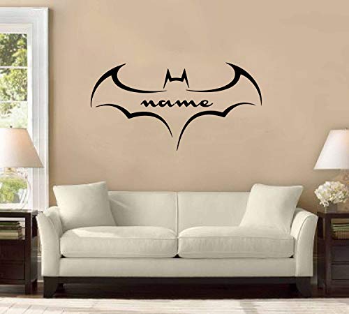 Custom Batman Wall Decal Quote - Name Customized Personalized Superhero Nursery Decor Kids Room car Bumper Laptop Window Decal Vinyl Decal