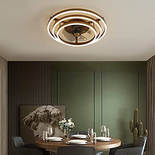 Plafond élégant avec ventilateur et télécommande au design minimaliste LED
