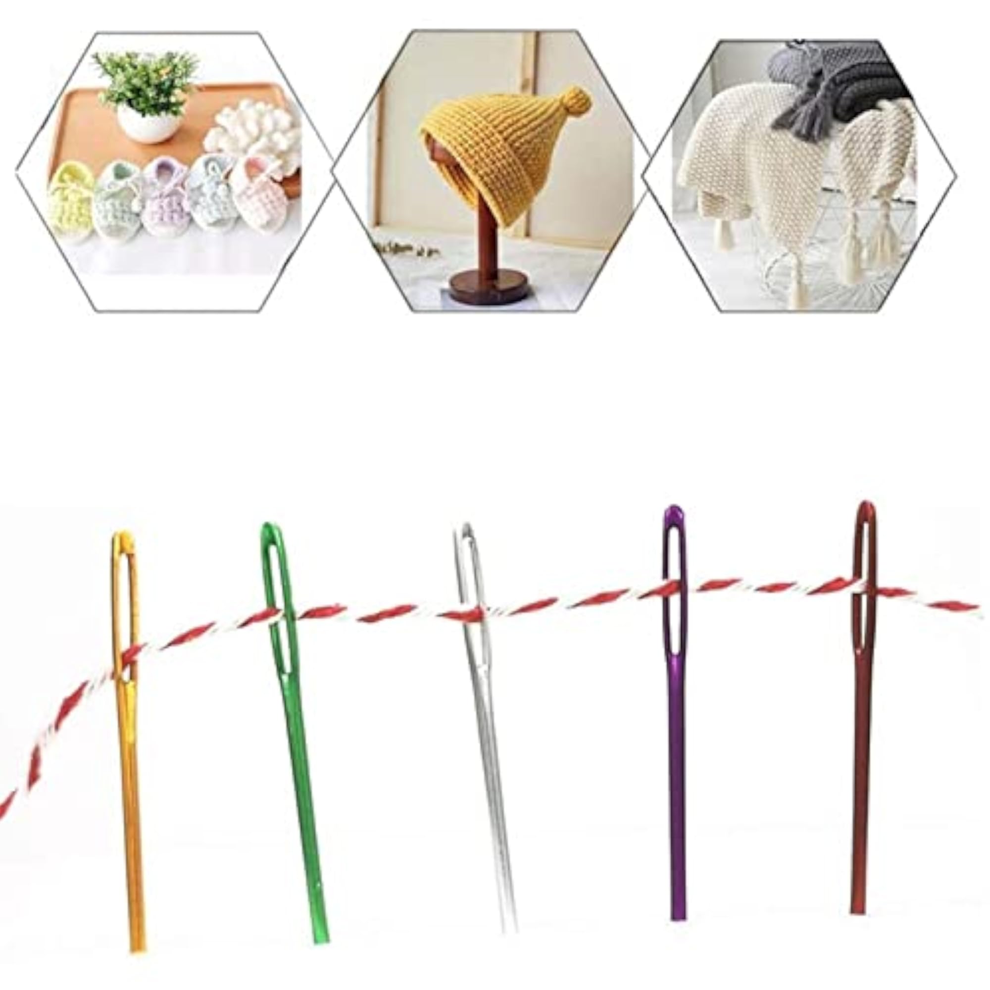 6x12 Yarn Needles Set Crochet Knitting Sewing Tools