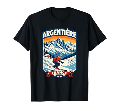 Argentière France Ski Resort Montagne Voyage Graphique T-Shirt