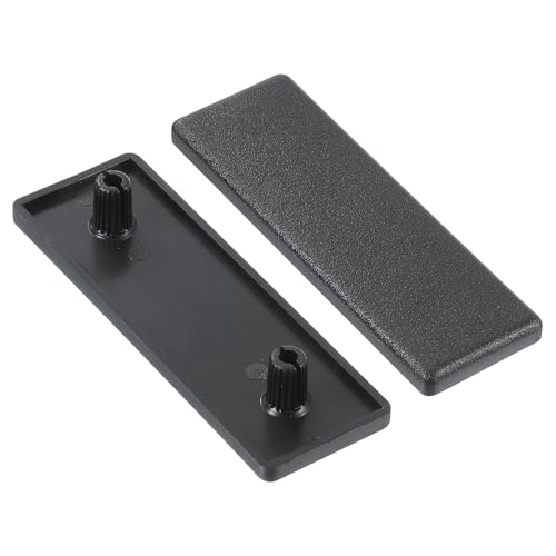 Image of uxcell 6Pcs Extruded End Cap Nylon, 60x20mm T-Slot Aluminum Profile 2060 European Standard End Cap Extrusion Plug for Trolley, Fish Tank Rack, Storage Rack, Black
