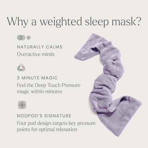 Nodpod Gentle Pressure Sleep Mask | Patented Light Blocking Design for Sleeping, Traveling & Relaxation - Wisteria - Image 4
