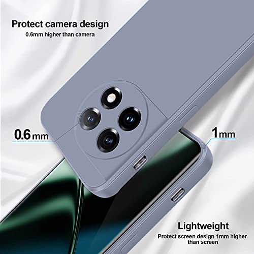 Image of DIZORO Compatible with Oneplus 11 5g Back Cover with Upgraded Square Edges for Camera Protection Mobile Accessories Trendy Shockproof Flexible Matte Liquid Silicone Mobile Phone Case (Lavender)