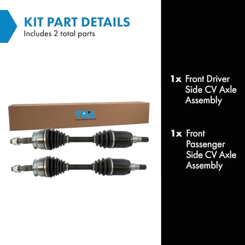 Image of TRQ Front Driver and Passenger Side CV Axle Assembly Set 2 Piece for 2005-2019 Nissan Frontier 2005-2015 Xterra 2008-2012 Pathfinder V6 4.0L 2005-2007 Pathfinder 2009-2012 Suzuki Equator