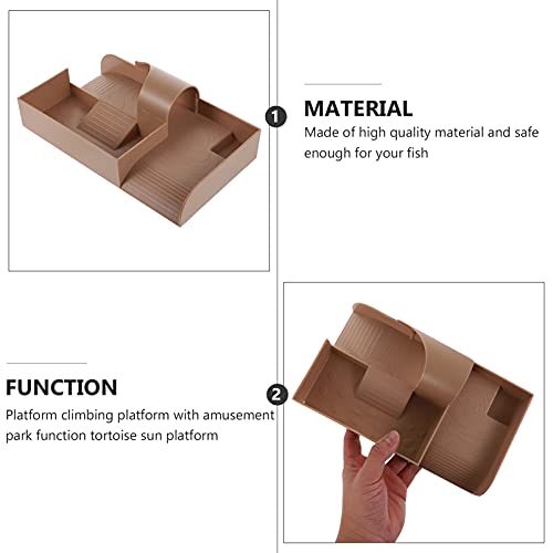 POPETPOP Aquário Tanque da Tartaruga Tanque Reptile Habitat Com Plataforma E Área da Piscina Área de