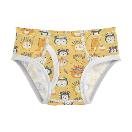 Cotton Little Boys Briefs Tribal Animals Soft Toddler Underwear
