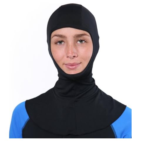 Sun Protective UV Hood Balaclava Chlorine Resistant UPF50+ Black S Cover
