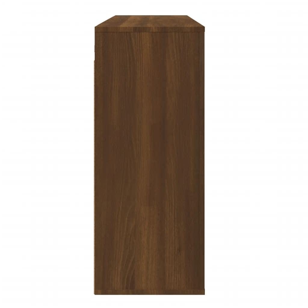 Szafka ścienna, brązowa, imitacja dębu, 80 x 33 x 80 cm, materiał drewnopochodny, dużo miejsca do przechowywania, montaż ścienny, uniwersalny organizer do kuchni, sypialni, przedpokoju i biura