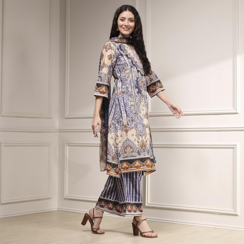 Image of BIBA Womens Kurta, Bottom, Dupatta