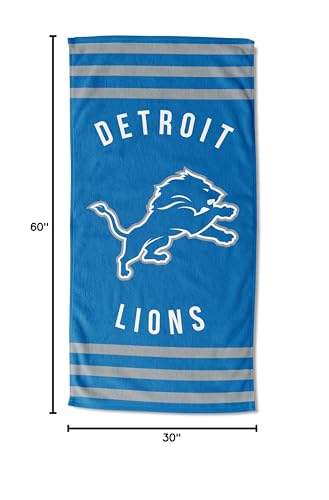 Image of NORTHWEST NFL Detroit Lions Unisex-Adult Beach Towel, 30 inch x 60 inch, Stripes (Pack of 6)