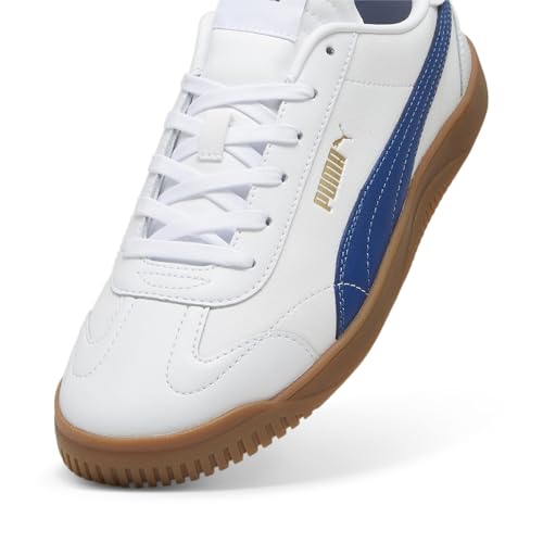 Puma Men's Club 5V5 Sneaker, Puma White-Clyde Royal-Puma Gold, 9.5
