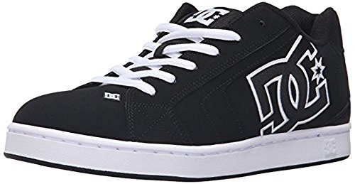 DC Men's Net Skate Casual Shoe Skateboarding, Black/Black/White, 11