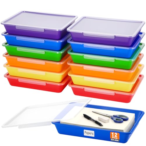 Tinlade Rainbow Paper Storage Bins Set