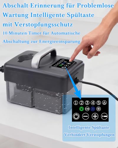 Mecmic Dampfreiniger Handgerät für Alles - 2500W 6-Stufig Einstellbar, 1,6L Wassertank, 120 °C Dampf, 15s Aufheizzeit, Tragbar mit 10 Zubehörteilen, Dampfreinigung für Boden, Polstermöbel,Fenster,Auto