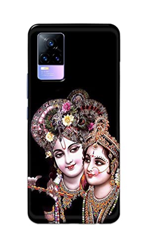 Image of PRINTFIDAA� Printed Hard Back Cover Case for Vivo Y73 | Vivo V21e 4G Back Cover (Radha Krishna) -2808