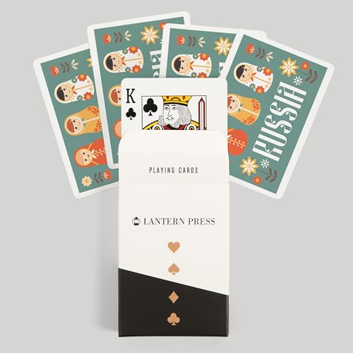 Baraja de cartas Póker 52 piezas Decoración rusa miniatura 6