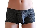 ❤ Tanga Schlüpfer Herren Hip Brief Bulge Pouch Shorts Unterhosen Slips in Europäischen Größen Übergröße Unterhosen Niedrigtaille Weich Briefs Atmungsaktive Unterwäsche Elastische Unterwäsche
