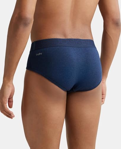 Image of Jockey LM05 Men Bamboo Cotton Elastane Stretch Breathable Mesh Brief with StayDry Treatment