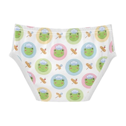 Frog Bread Pattern Boys' Underwear 100% Cotton Boys' Briefs Soft Toddler Underwear2