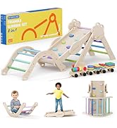 Amazon.com: COSYLAND Pikler Triangle Set - 8 in 1 Montessori