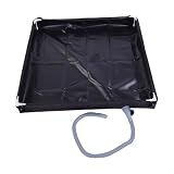 Fockety Piatto Doccia Portatile, Piatto Doccia Portatile a Tenuta Stagna da 81,5x31,5x3,9 Pollici con Tubo di Scarico Staccabile, Base Pieghevole Antiscivolo per, Spiaggia, (BLACK)
