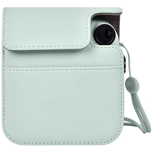 Protective Case Compatible With Instax Mini 12 Instant Camera, Portable Travel Storage Cover Bag For Polaroid Mini 12 With Photos Pocket & Adjustable Shoulder Strap (Box Only)-Light Green #TOP2