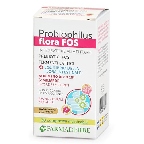 Farmaderbe Probiophilus Flora Fos 30 Cpr Masticabili Fragola