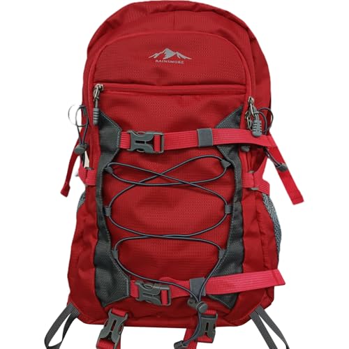 RAINSMORE Mochila de senderismo de 40 L para hombre y mujer, ligera, plegable, mochila de día, Negro, L