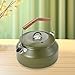 rockible Camping Kettle Picnic Teapot Multipurpose 1L Stainless Steel Cookware Water Coffee Pot for Climbing Hiking Backpacking Picnic, Green