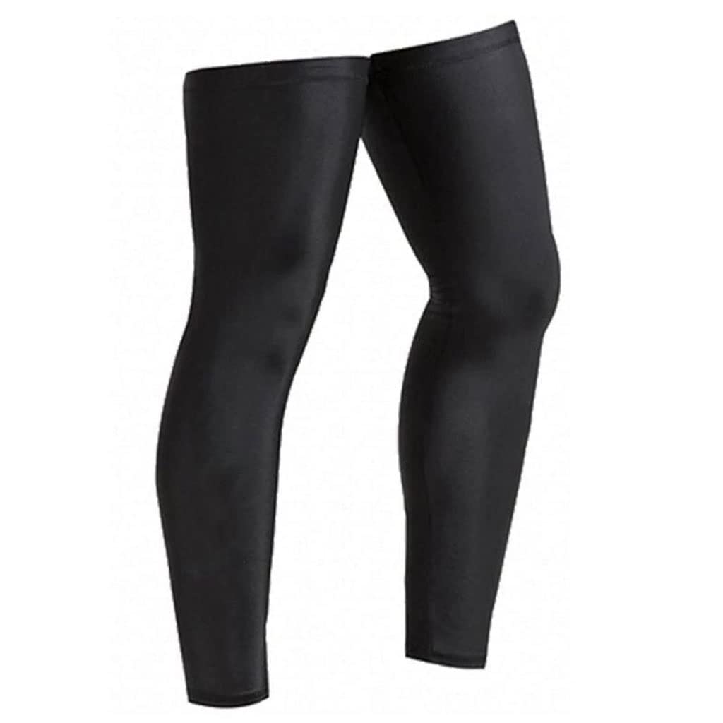 JFDBGU 1 Pair Cycling Legwarmers Hiking Basketball Soccer Leg Sleeves Compression Bike Sports Leggings Running Sports(L)