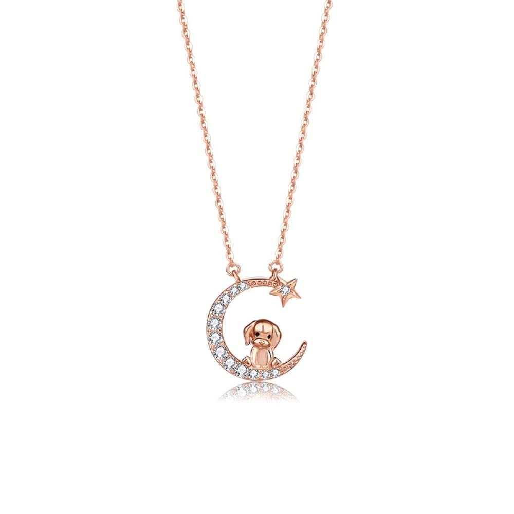 TBDdsd Necklaces, S925 Sterling Silver Zodiac Horoscope Necklace Star Moon Zircon Signs Constellation Chain Trendy Choker Delicate Gift Jewelry For Her Girls Couples