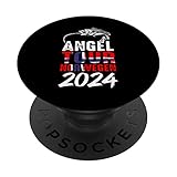 Angel Tour Norwegen 2024 Angelteam Karpfen Angelausflug PopSockets mit austauschbarem PopGrip