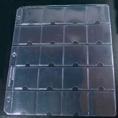 Vinyl 20-Pocket Coin Page for 2x2 Holders
