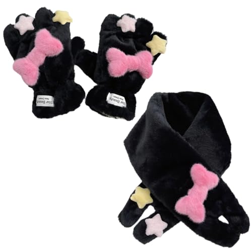 Gants en fourrure et cache-cou étoile pour vos randonnées et sorties nature