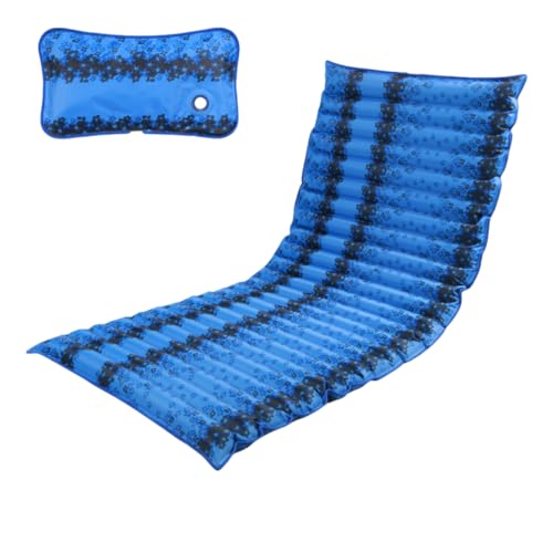 ThiCc Colchón y almohada de agua de refrigeración – Almohadilla de cama fría de PVC para verano, colchón de aire, colchoneta de dormir para dormitorio, camping, estudiante, dormitorio, playa, piscina