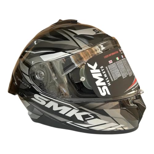 Image of SMK Typhoon Rival Full Face Dual Visor Helmet, Dual Spoiler, ISI DOT ECE 22.06 Certified
