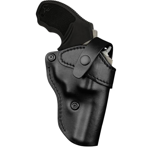 Premium OWB Leather Holster for Most 38 Special & J Frame Revolvers for Taurus 327/605/856/85/905/942, S&W Model 60, Ruger SP101, Kimber 6S and Rossi Model 68, Fit 2.5