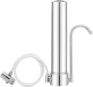 Wasserfilter trinkwasser untertisch, Edelstahl Trinkwasser Filtersystem, Reduzieren Chlor, Schlechten Geschmack & Geruch (1 Filter Enthalten)