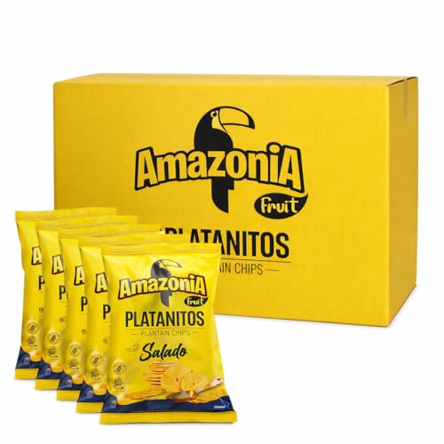 CAJA DE PLATANITOS - AMAZONIA - PLATANITOS SALADO - 15 UNIDADES DE 75 GRAMOS CADA UNA - 1125 GRAMOS LA CAJA