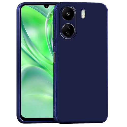 Image of Back Cover for Mi Redmi 13C 4G / Poco C65 4G | Full Camera Protection | Premium Liquid Silicon Case | Flexible Bumper Case for Mi Redmi 13C 4G / Poco C65 4G (Dark Blue)