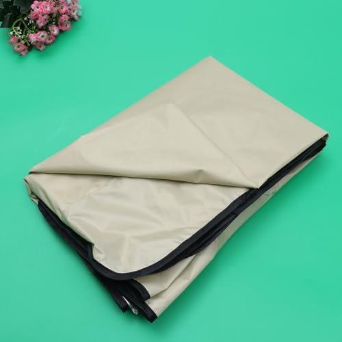 Funda para columpio de 3 plazas exterior cubierta de jardín impermeable 164x114x15 cm beige 8