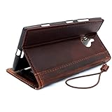 Genuine Leather Hard Case Nokia Lumia 1520 Flip Cover Wallet Book Handmade Hard Stand Id