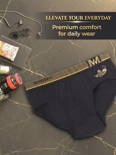 Image of Macroman M-Series MW Signature Collection By Rohit Bal Premium Supima, Modal, Spandex Mens Briefs