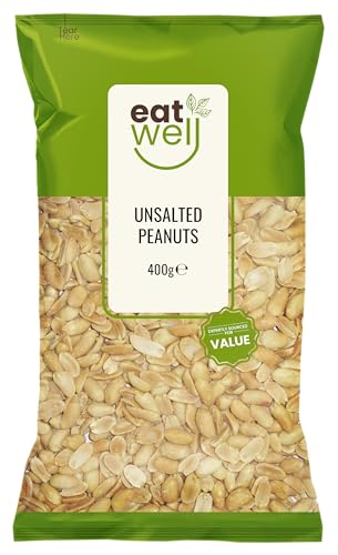 JC’s Eat Well Unsalted Peanuts – 400g | Natural Roasted Peanuts | Non-GMO, Vegan