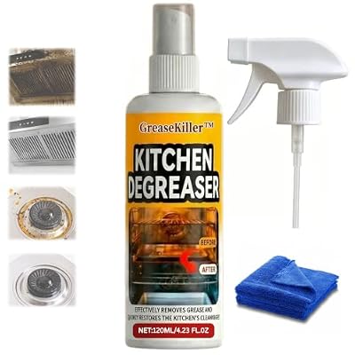 GreaseKiller Apiastar Spray Grill Cleaner, Heavy Duty BBQ Degreaser Spray for Grills & Smokers, Fast-Acting Grease Remover for Outdoor Cooking Equipment?1 pc