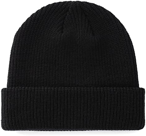Connectyle Classic Double Layer Knit Beanie Hat Warm Thick Acrylic Winter Hats Daily Cuffed Beanies Watch Hat for Men Women